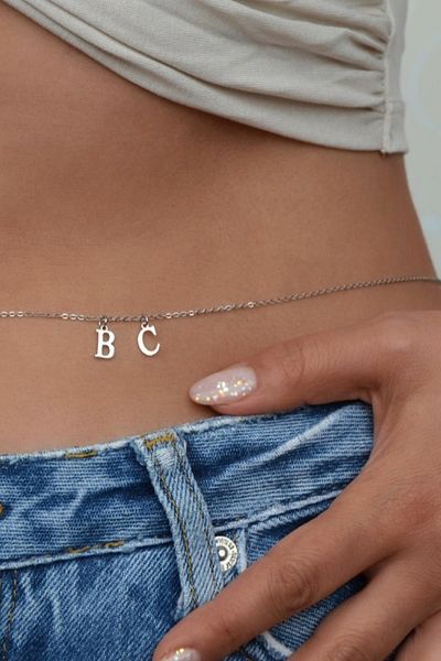 Sacce Scarves&Accessories Customizable Double Letter Chain - Waist Chain & Necklace