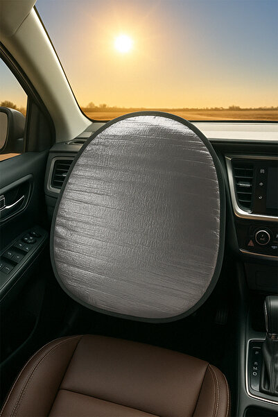 BYENS Car Steering Wheel Sunshade Car Auto Steering Wheel Sunshade Steering Wheel Sun Protector Case Windshield