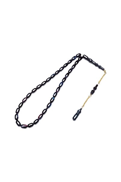 Sırlı Sepet Mor Yeşil Parlak Hareli Kapsül Kesim Katalin Tesbih (12x7 mm)