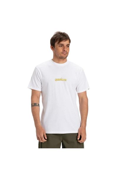Quiksilver Αρχική Αποσύνδεση Effects Ανδρικό λευκό μπλουζάκι Ανδρικό μπλουζάκι Eqyzt08049