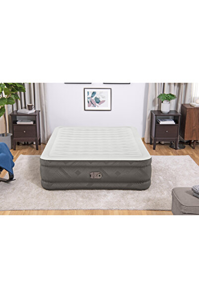 BESTWAY Fortech Air Mattress Queen Built-in AC pump 2.03m x 1.52m x 46cm#69050