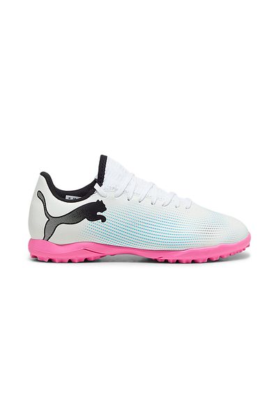 Puma Youth Kids FUTURE 7 PLAY TT Football Boots Astroturf Shoes - White