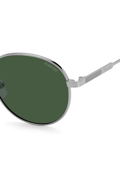 Polaroid Polaroid PLD 4135 S/X 6LB/UC Men's Sunglasses, Silver, Round, 54 mm