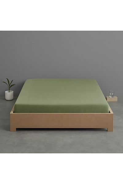 Sabia Organic 100% Cotton - Single Height Elastic Sheet, 80X180Cm, 30cm, 62 Strings (155 Tc)