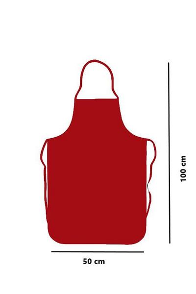 Omniclean Red Hanging Kitchen Dish Apron Laminated 50 X100 Cm