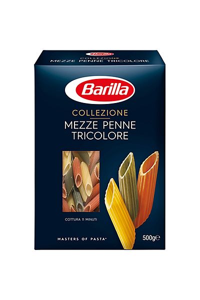 Barilla Paste Mezze penne tricolore, Barilla, 500 g