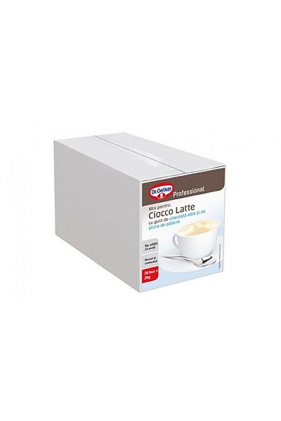 Dr. Oetker Ciocolată caldă albă cu alune de pădure profesionale, Dr. Oetker, 29 g x 25 buc.