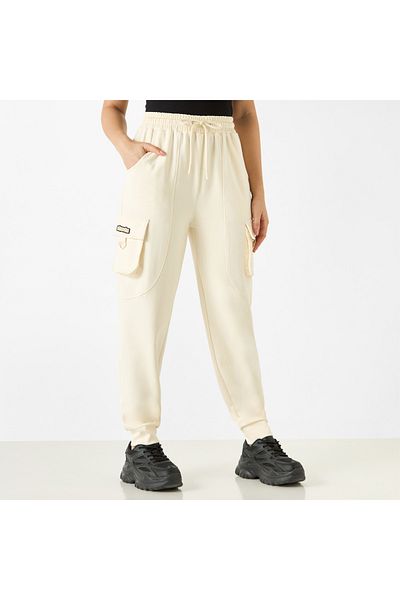 FAV Applique Detail Cargo Joggers with Drawstring Closure