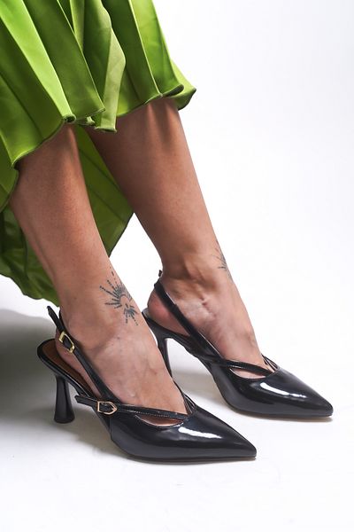 Riccon Eblendra Women's Heeled Shoes 00124962 Black Patent Leather
