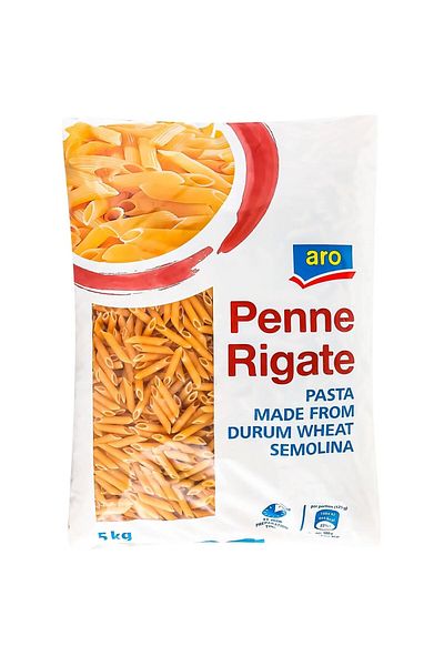 Aro Penne rigate pasta, Aro, 5 kg