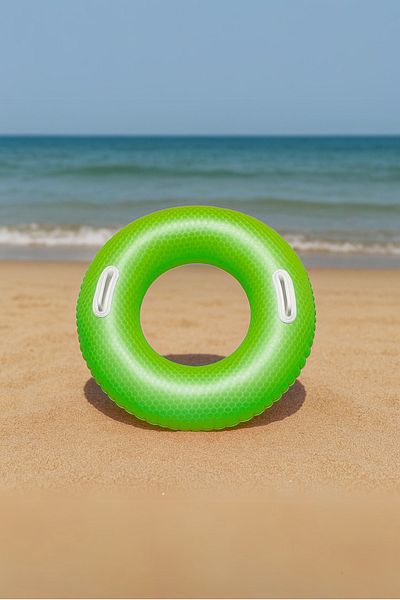 TUENGİ STORE Inflatable Ring with Grip Highlighter Large Size Children's Sea Pool Swimming Ring 85 cm