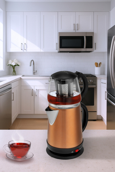 AWOX Demglass Cam Demlikli Elektrikli Çay Makinesi Rose Gold