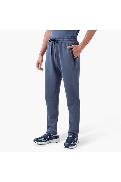 Kappa Regular Fit Track Pants with Drawstring Closure and Pockets