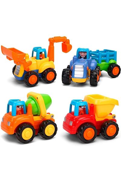 Pitikot Pitikot® Friction Toy Cars Set, Construction Vehicles