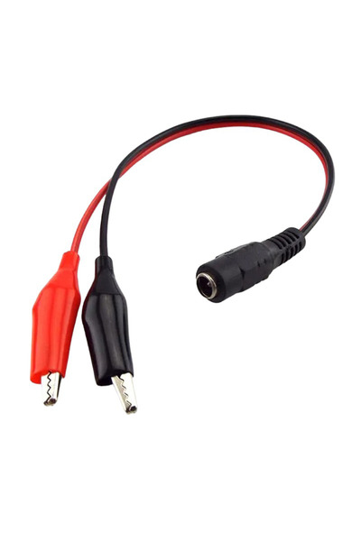 nelerbulurum 5.5X2.5MM DİŞİ TO KROKODİL ÇEVİRİCİ 25 CM KABLO