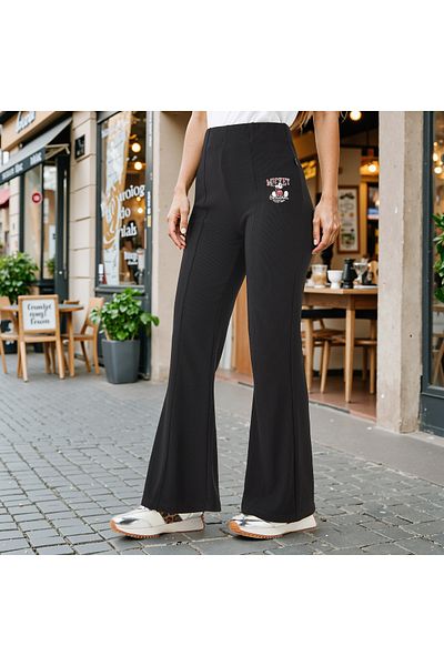 SP Characters Mickey Mouse Print Flared Leggings