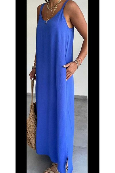 Fua Shop Γυναικείο υφασμάτινο Casual καλοκαιρινό μακρύ φόρεμα Aerobin