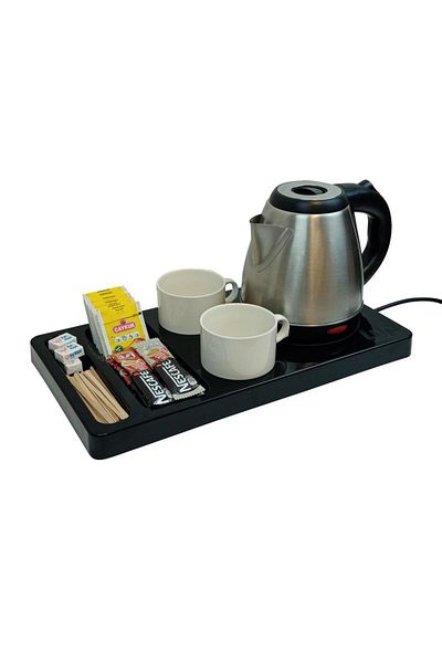 Omnisoft Uctm Ot319 Hotel Type Welcome and Catering Tray 5 Compartments Black