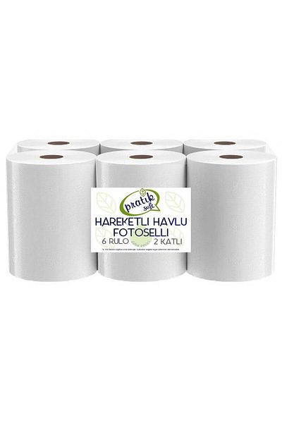 Pratiksoft 21 Cm Photocell Movable Paper Towel 6 Rolls