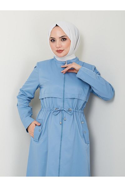 Doque Trench din țesătură de bumbac de vară Jumătate pardesiu 54041