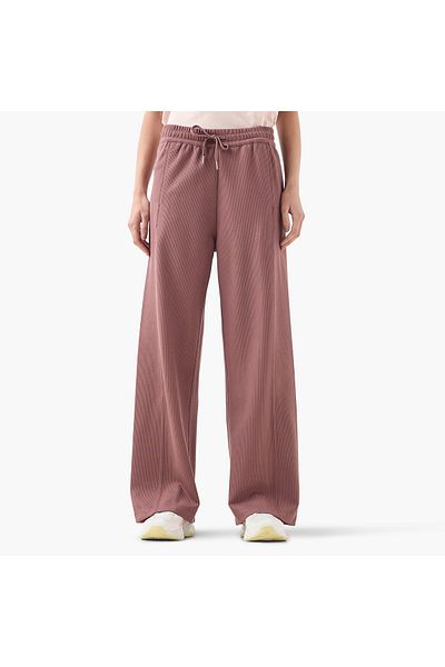 Kappa Textured Track Pants with Drawstring Closure and Pockets