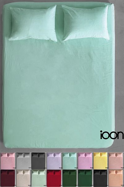 İQON Ranforce Woven Fitted Sheet Set Single - 21 Colors