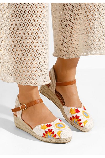 B T Shoes Elioth white espadrille sandals