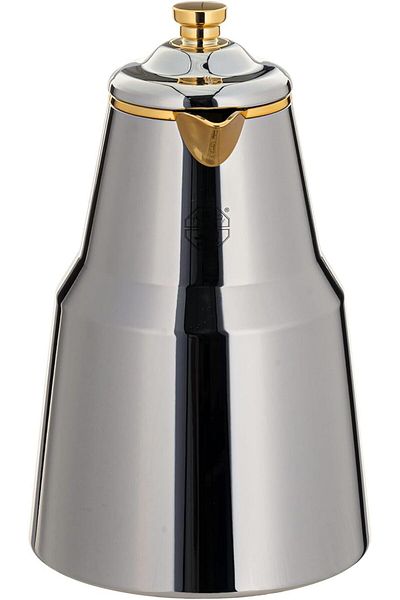 ALSAIF Coffee And Tea Vaccum Flask In Nickel/gold / Leak-proof And Keeps Drinks Hot 1 Liter
