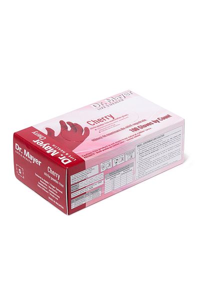 Cupio Powder-free nitrile gloves Dr. Mayer Cherry Red S 100 pcs