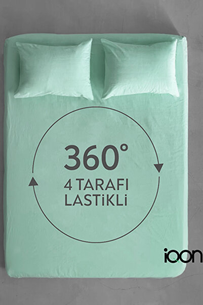 İQON Ranforce Woven Fitted Sheet Set Double - 21 Colors