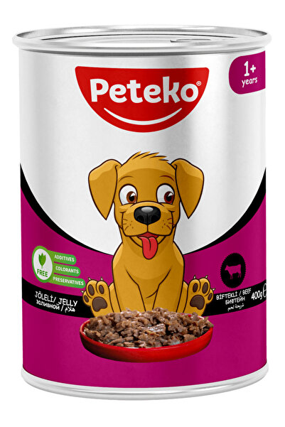 PetEko 12 ADET JÖLELİ YETİŞKİN KÖPEK MAMASI BİFTEKLİ 400 GRAM 400 gr
