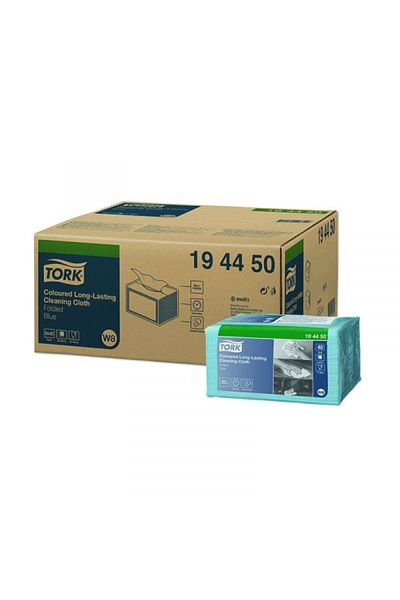 TORK Lavete Multipurpose Long-Lasting, Tork, 40 portii/pac, 8 pac/bax, W8, albastre - 194450