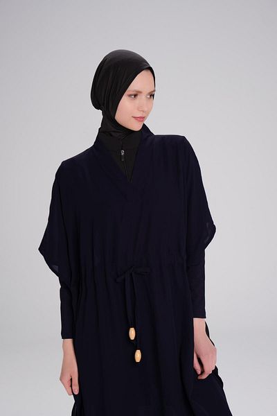 Haşema Navy Blue Long Pareo 4049