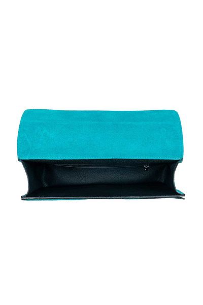 Toro Nero Women's handbag made of natural turquoise leather Dalia big