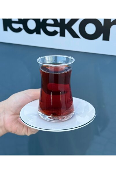 Onedekor 12 Parça Porselen Modern Pure Çay Takımı Black