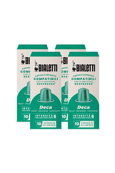 Bialetti Nespresso Compatible Capsule Coffee Decaffeinato 40 Pieces
