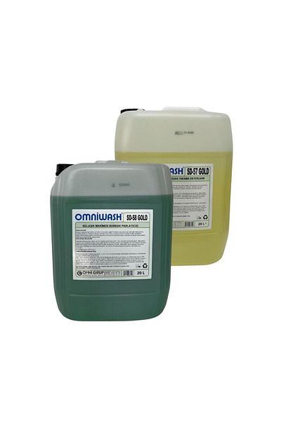 Omniwash Gold Industrial Liquid Dishwashing Detergent and Polisher 2X20 Lt