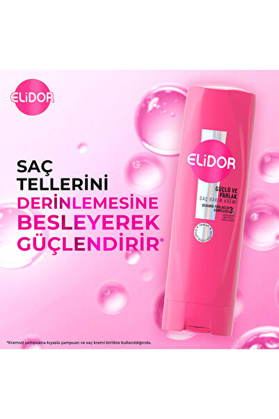 Elidor Saç Bakım Şampuanı Güçlü Ve Parlak 400 ml X2 Bakım Kremi 350 ml