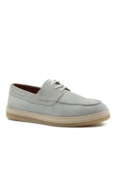 Tuna Genuine Suede Leather Rubber Sole Lace up Model Men's Shoes - Tuna 4157