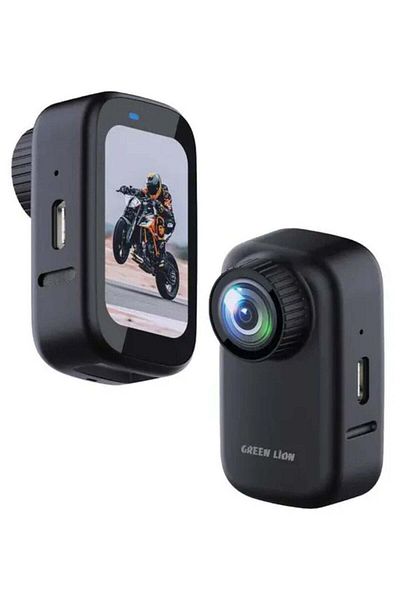 Green Lion Mini Action Camera with 1.5 inches Screen Size, 120° Lens Angle, 40 Minutes Working Time