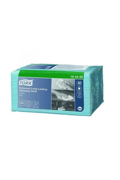 TORK Lavete Multipurpose Long-Lasting, Tork, 40 portii/pac, 8 pac/bax, W8, albastre - 194450