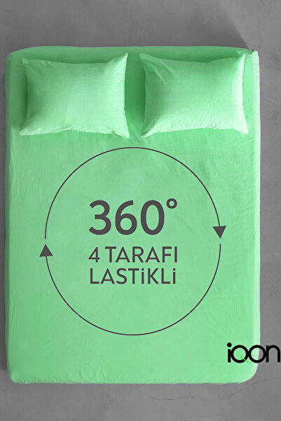 İQON Ranforce Woven Fitted Sheet Set Double - 21 Colors