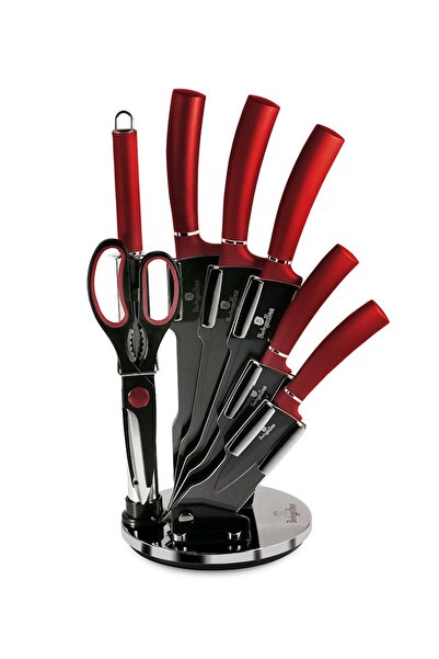 Berlinger Haus Set De Cuțite Într-un Suport Cu Strat Antiaderent 8 Buc Burgun...