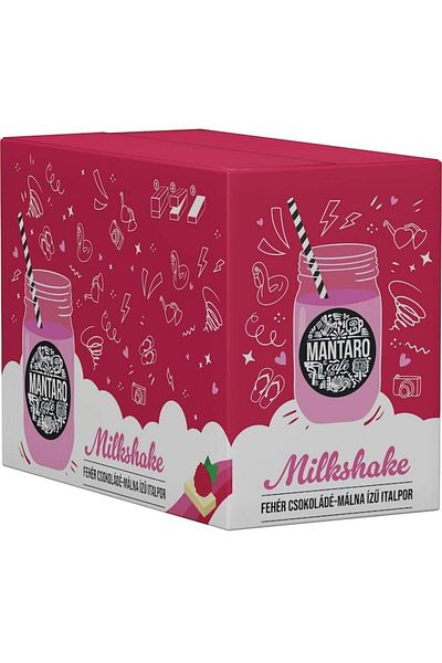 Mantaro Milkshake, White Chocolate And Raspberry Flavor, 20x20g