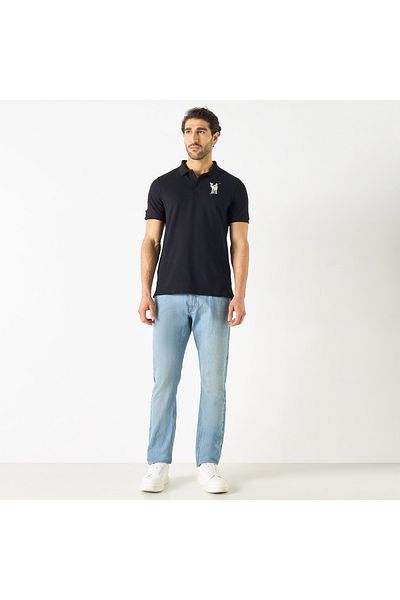 FAV Embroidered Polo T-shirt with Short Sleeves