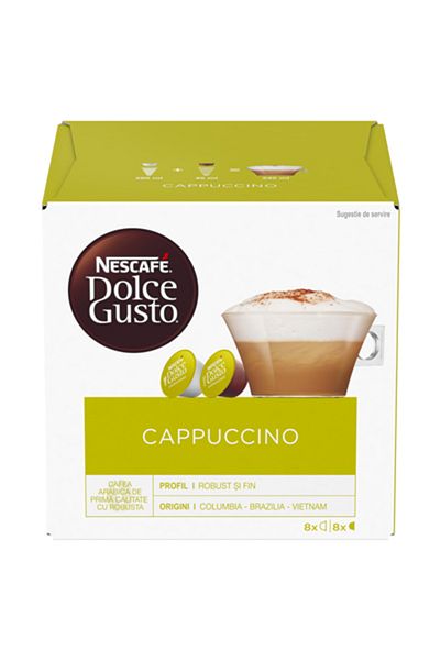 Nescafe Cappuccino Coffee Capsules 8 Drinks, Nescafé Dolce Gusto, 186.4g