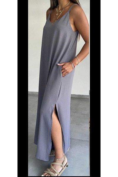 Fua Shop Γυναικείο υφασμάτινο Casual καλοκαιρινό μακρύ φόρεμα Aerobin