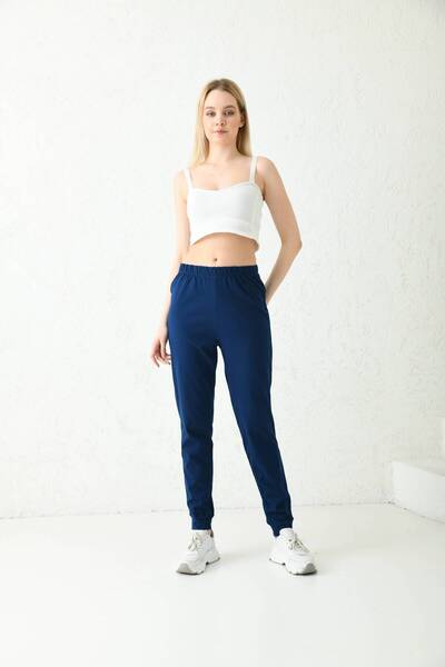 MOVİMENT μπλε κοβαλτίου Πιτζάμα με ελαστικό στη μέση και τα πόδια