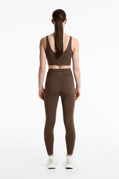 Oysho Light Touch draped V-cut ankle-length leggings
