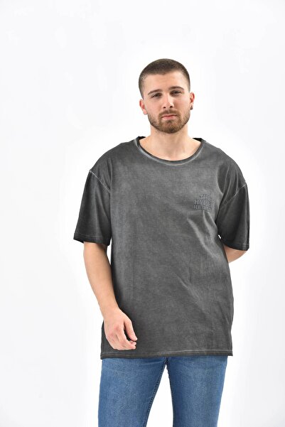 MOVİMENT Μπλουζάκι Anthracite Crew Neck με τύπωμα